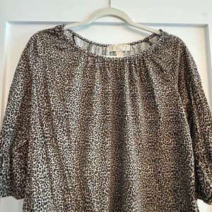 Michael Kors Leopard Print Tunic in Brown and Black